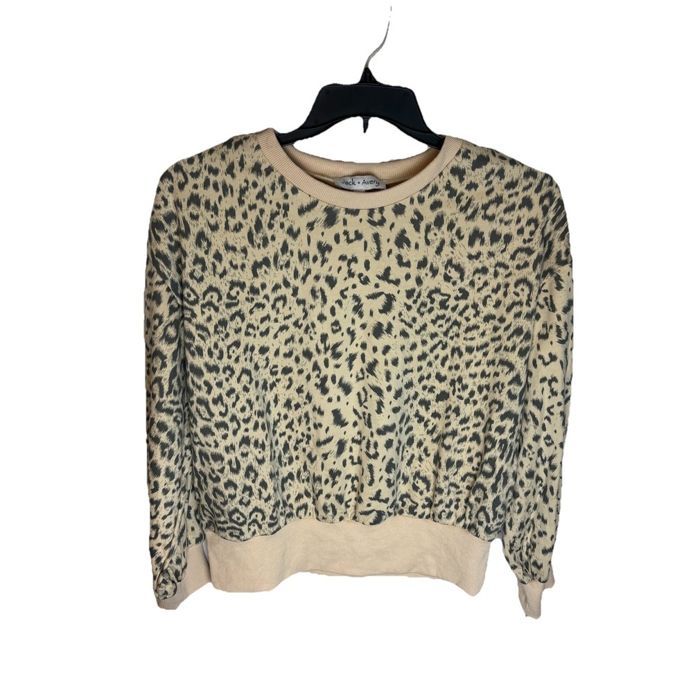 Jack & Avery Cute Print & Comfy Long Sleeve  Top Sz Large NWT